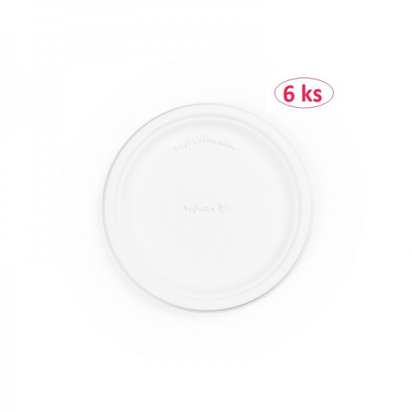 Jednorazový tanier plytký Ø23cm, 6ks P013