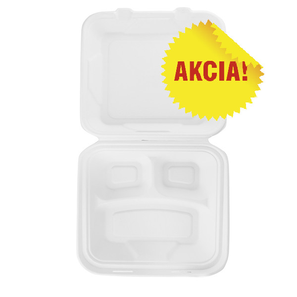 Ekologický menubox 3komorový 1300ml, 50ks VB09-3