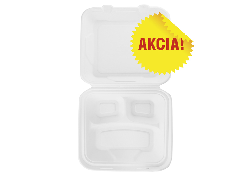 Ekologický menubox 3komorový 1300ml, 50ks VB09-3