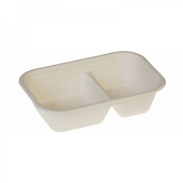 Miska/menubox 2-komorová 1000ml laminovaná, 125ks 12861