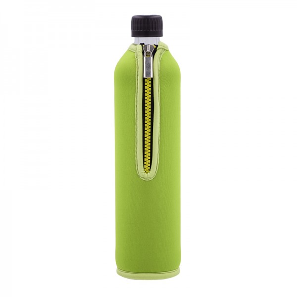 Sklenená fľaša 0,5 l v neopréne zelená, H1230-02