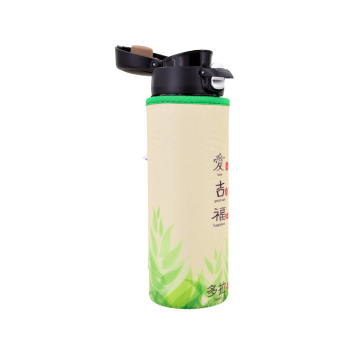 Sklenená fľaša v neopréne s klipom a sitkom na čaj 550ml, H1282-01 TEE
