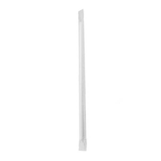 Nápojová slamka papierová 20 cm Ø6mm hygienicky balená, 100ks IS-06-BAL