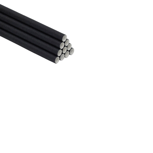 Nápojová slamka papierová 20 cm Ø 6mm, 200ks IS-06-200-BLK